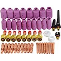 TIG Back Cap boquillas de cerámica Cup Gasket Kit Fit DB SR WP 17 18 26 Serie 51pcs